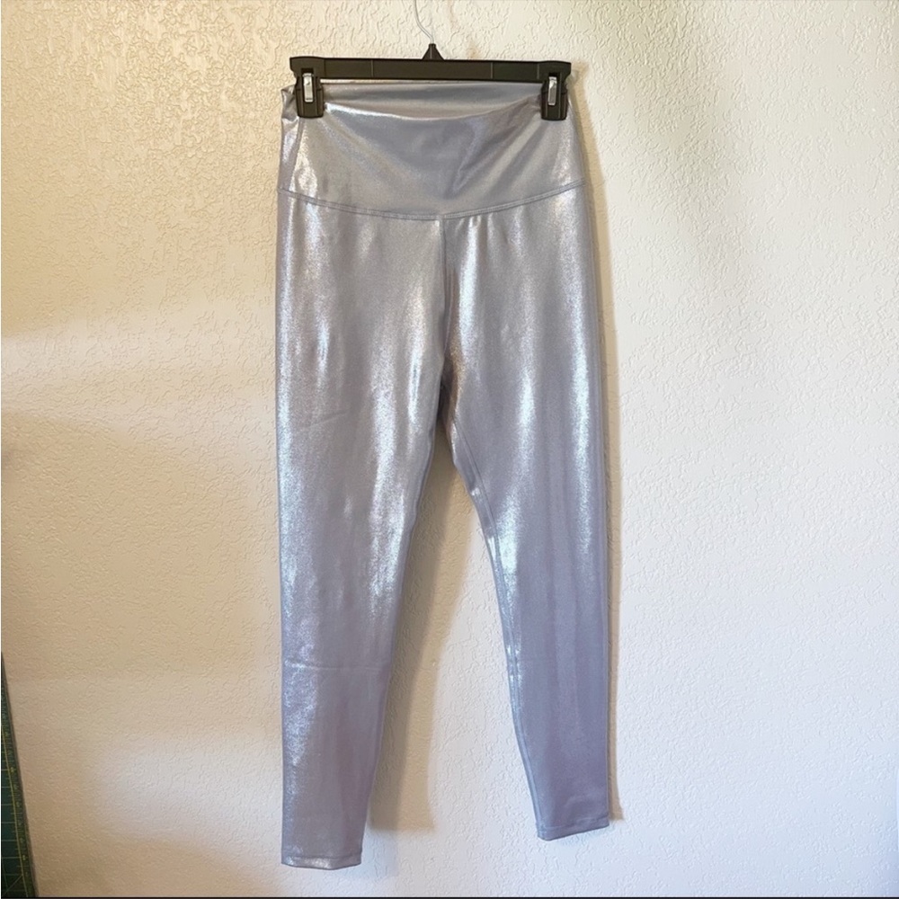 All Fenix Grey Silver Metallic High-Impact Leggings